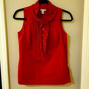 J.Crew Sleeveless Ruffle Top